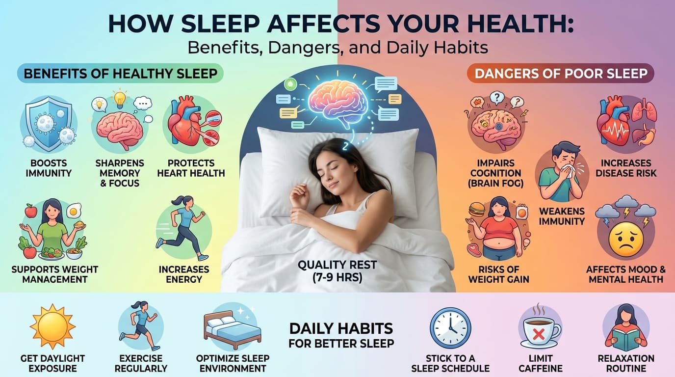 How Sleep Affects Your Health: Benefits, Dangers, and Daily Habits
